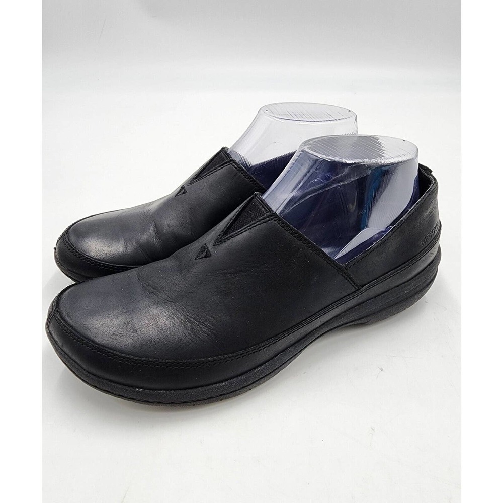 MERRELL Encore Kassie Comfort Shoes Loafer Size 7.5 Black Slip On Leather J94558